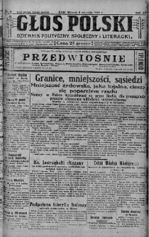 Głos Polski : dziennik polityczny, społeczny i literacki 8 styczeń 1929 nr 8