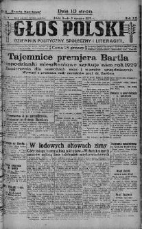 Głos Polski : dziennik polityczny, społeczny i literacki 9 styczeń 1929 nr 9