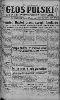 Głos Polski : dziennik polityczny, społeczny i literacki 23 styczeń 1929 nr 23