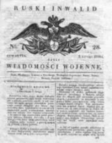Ruski inwalid czyli wiadomości wojenne 1820, Nr 28