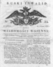 Ruski inwalid czyli wiadomości wojenne 1820, Nr 35