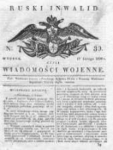 Ruski inwalid czyli wiadomości wojenne 1820, Nr 39