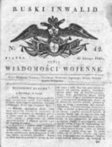 Ruski inwalid czyli wiadomości wojenne 1820, Nr 42