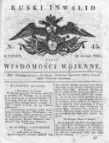 Ruski inwalid czyli wiadomości wojenne 1820, Nr 45