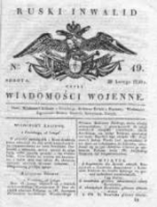 Ruski inwalid czyli wiadomości wojenne 1820, Nr 49