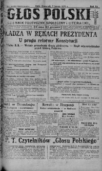 Głos Polski : dziennik polityczny, społeczny i literacki 7 luty 1929 nr 37
