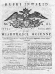 Ruski inwalid czyli wiadomości wojenne 1820, Nr 81