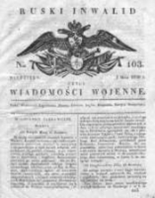 Ruski inwalid czyli wiadomości wojenne 1820, Nr 103