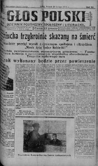 Głos Polski : dziennik polityczny, społeczny i literacki 22 luty 1929 nr 52