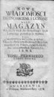 Nowe Wiadomości Ekonomiczne i Uczone albo Magazyn Wszystkich Nauk... 1758-1761, R. 1, Cz. 2