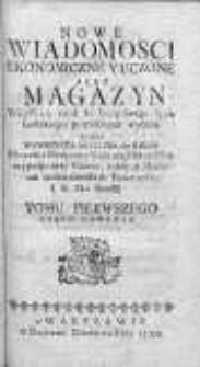 Nowe Wiadomości Ekonomiczne i Uczone albo Magazyn Wszystkich Nauk... 1758-1761, R. 1, Cz. 4