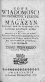 Nowe Wiadomości Ekonomiczne i Uczone albo Magazyn Wszystkich Nauk... 1758-1761, R. 1, Cz. 5