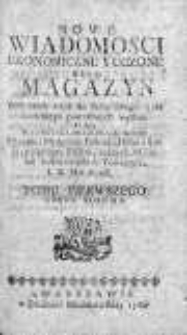 Nowe Wiadomości Ekonomiczne i Uczone albo Magazyn Wszystkich Nauk... 1758-1761, R. 1, Cz. 7