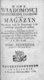 Nowe Wiadomości Ekonomiczne i Uczone albo Magazyn Wszystkich Nauk... 1758-1761, R. 1, Cz. 10