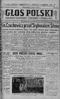 Głos Polski : dziennik polityczny, społeczny i literacki 15 marzec 1929 nr 73