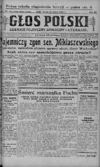 Głos Polski : dziennik polityczny, społeczny i literacki 22 marzec 1929 nr 80
