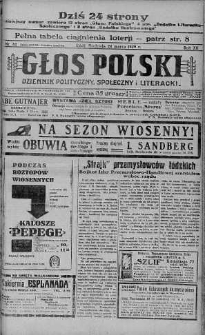 Głos Polski : dziennik polityczny, społeczny i literacki 24 marzec 1929 nr 82