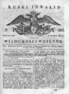 Ruski inwalid czyli wiadomości wojenne 1819, Nr 183