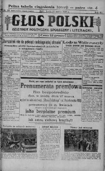 Głos Polski : dziennik polityczny, społeczny i literacki 27 marzec 1929 nr 85
