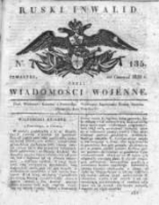 Ruski inwalid czyli wiadomości wojenne 1820, Nr 135