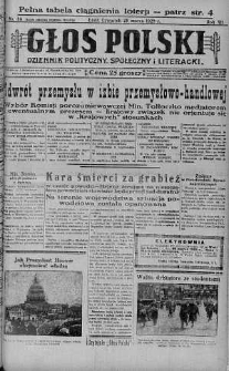 Głos Polski : dziennik polityczny, społeczny i literacki 28 marzec 1929 nr 86