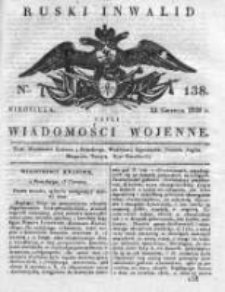 Ruski inwalid czyli wiadomości wojenne 1820, Nr 138