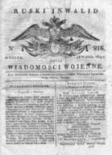 Ruski inwalid czyli wiadomości wojenne 1819, Nr 216