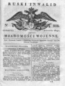 Ruski inwalid czyli wiadomości wojenne 1819, Nr 218