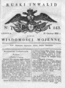 Ruski inwalid czyli wiadomości wojenne 1820, Nr 143