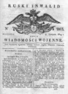 Ruski inwalid czyli wiadomości wojenne 1819, Nr 263