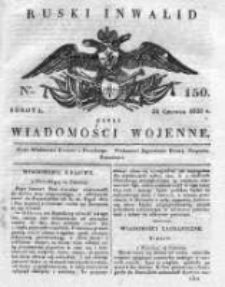 Ruski inwalid czyli wiadomości wojenne 1820, Nr 150