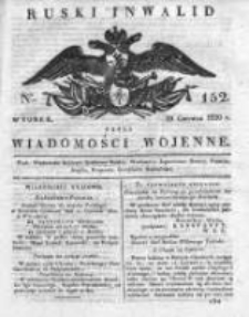 Ruski inwalid czyli wiadomości wojenne 1820, Nr 152