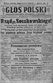 Głos Polski : dziennik polityczny, społeczny i literacki 6 kwiecień 1929 nr 93