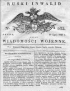 Ruski inwalid czyli wiadomości wojenne 1820, Nr 165