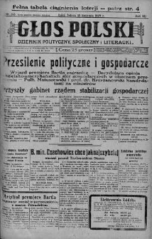 Głos Polski : dziennik polityczny, społeczny i literacki 13 kwiecień 1929 nr 100