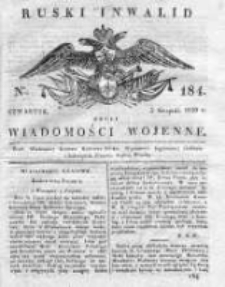 Ruski inwalid czyli wiadomości wojenne 1820, Nr 184