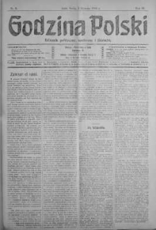 Godzina Polski : dziennik polityczny, społeczny i literacki 9 styczeń 1918 nr 9