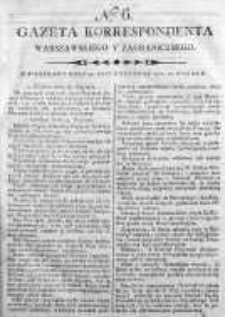 Gazeta Korrespondenta Warszawskiego y Zagranicznego 1800, Nr 6