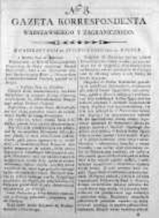 Gazeta Korrespondenta Warszawskiego y Zagranicznego 1800, Nr 8