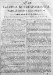 Gazeta Korrespondenta Warszawskiego y Zagranicznego 1800, Nr 12