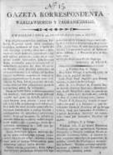 Gazeta Korrespondenta Warszawskiego y Zagranicznego 1800, Nr 15
