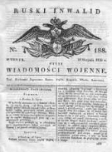 Ruski inwalid czyli wiadomości wojenne 1820, Nr 188