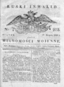 Ruski inwalid czyli wiadomości wojenne 1820, Nr 203