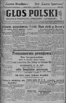 Głos Polski : dziennik polityczny, społeczny i literacki 1 maj 1929 nr 118