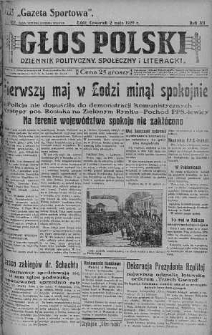 Głos Polski : dziennik polityczny, społeczny i literacki 2 maj 1929 nr 119
