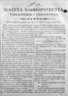 Gazeta Korrespondenta Warszawskiego y Zagranicznego 1800, Nr 17