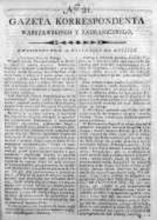 Gazeta Korrespondenta Warszawskiego y Zagranicznego 1800, Nr 21