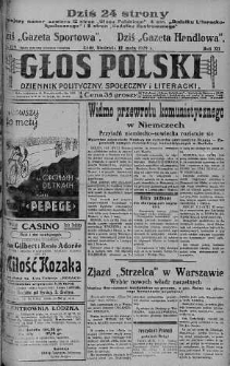 Głos Polski : dziennik polityczny, społeczny i literacki 12 maj 1929 nr 129