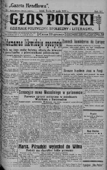 Głos Polski : dziennik polityczny, społeczny i literacki 15 maj 1929 nr 132