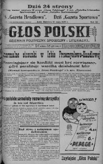 Głos Polski : dziennik polityczny, społeczny i literacki 19 maj 1929 nr 136